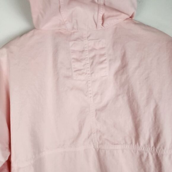 AEO American Eagle Cotton Hoodie Windbreaker Pale Pink Top Pullover Jacket Sz S - Picture 13 of 16